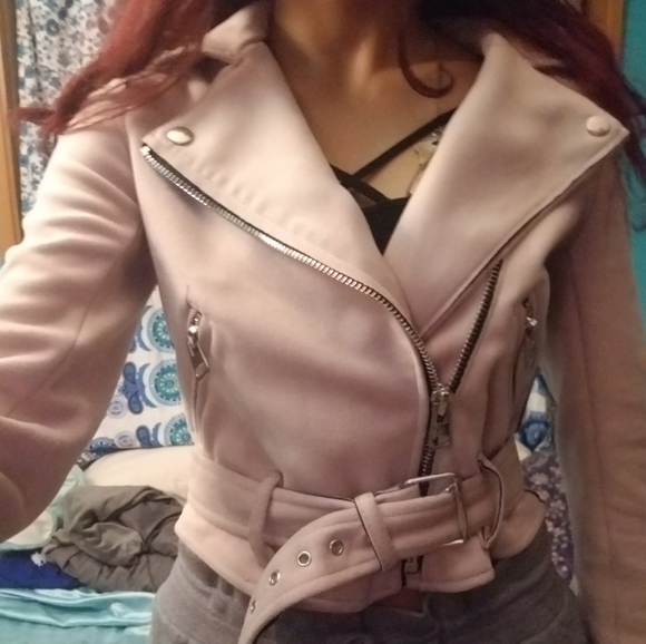 Bershka pink suede jacket - Picture 3 of 4